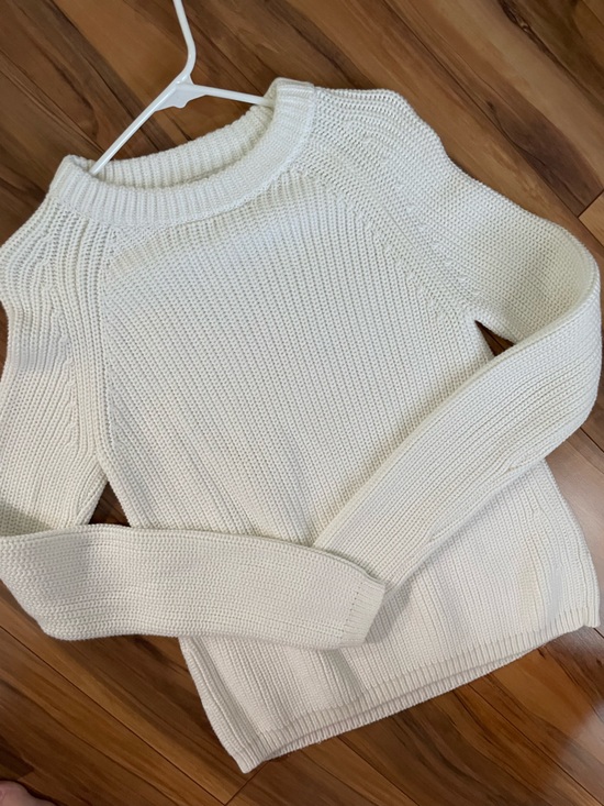 Quince Sweaters - Quince Women's Organic cotton Cream Crewneck Rib-Knit Sweater size XS worn once